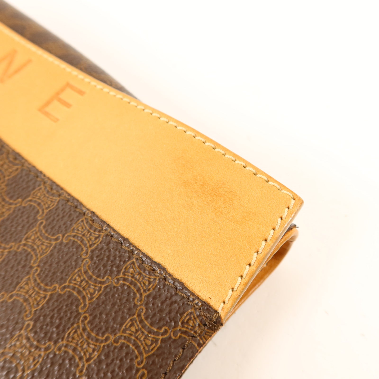 CELINE 塗層帆布Handbag金扣手挽袋