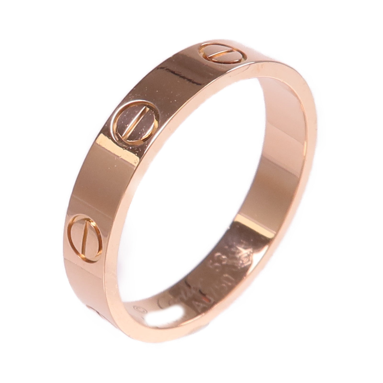 CARTIER 18K玫瑰金Mini Love Ring戒指Cartier#53/US#6.5