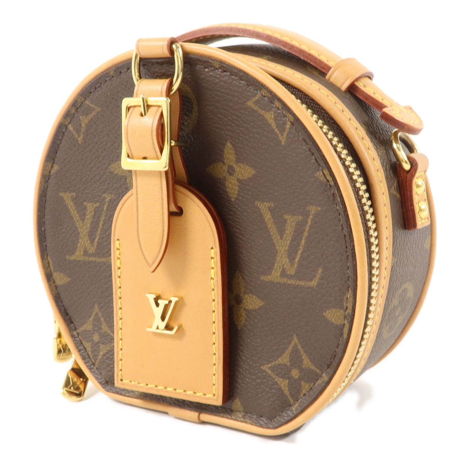 LOUIS VUITTON Monogram Mini Boite Chapeau金扣手挽肩背兩用袋