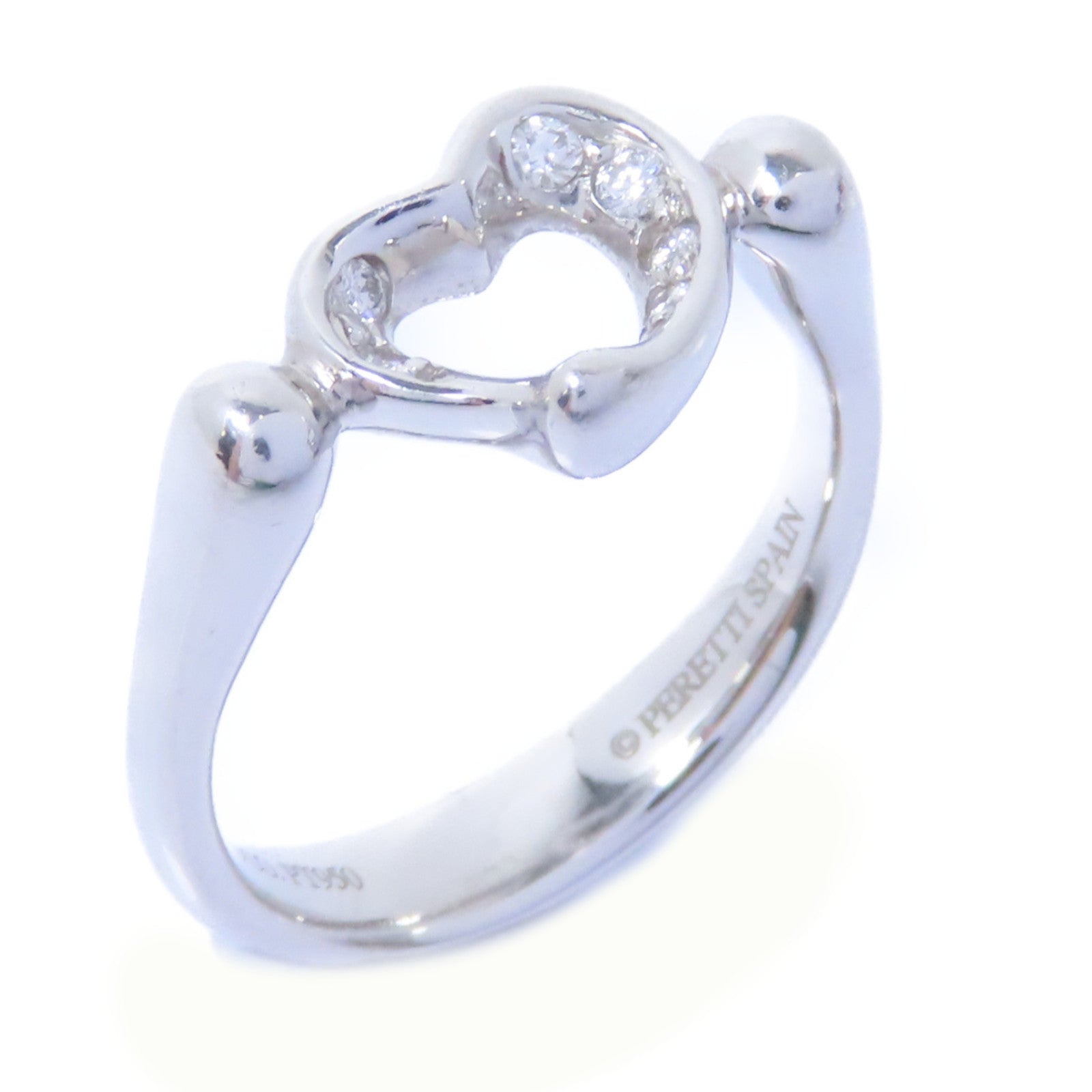 TIFFANY＆CO 【激減優惠】PT950鉑金Open Heart Ring戒指US#4.25