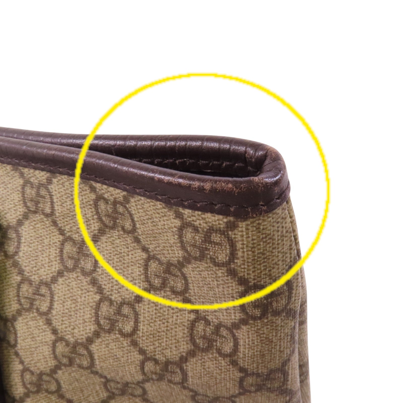 GUCCI 塗層帆布Tote Bag銀扣肩背袋