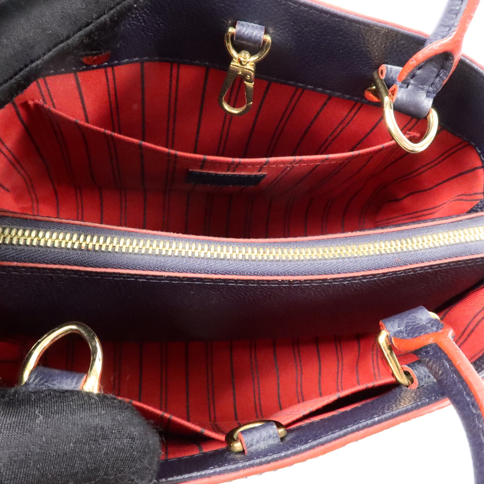 LOUIS VUITTON Monogram Empreinte Montaigne BB手挽肩背兩用袋