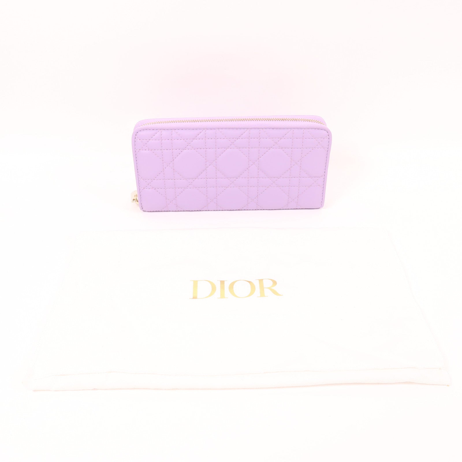 Dior 【激減優惠】羊皮皮革Lady Dior Voyageur金扣長錢包