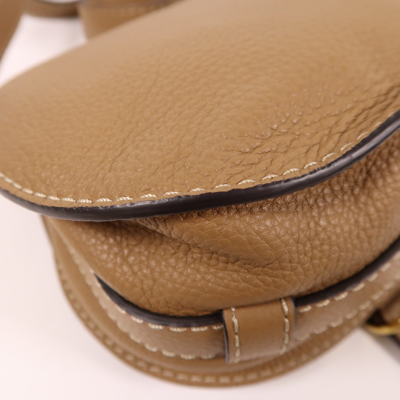 Chloe 牛皮皮革Small Marcie金扣肩背袋啡色