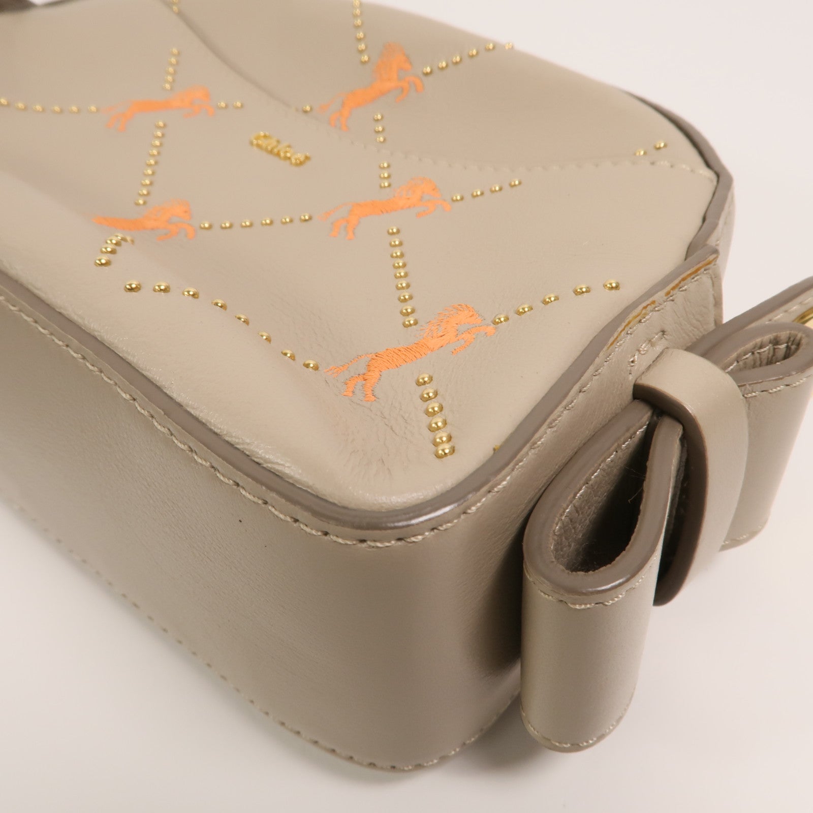 Chloe 牛皮皮革Mini Signature肩背袋