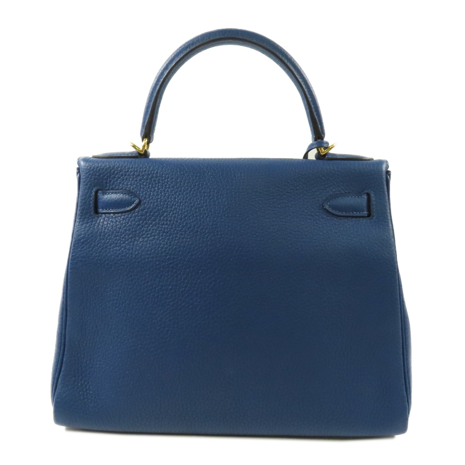 HERMES 【激減優惠】Clemence皮革Kelly 28手挽肩背兩用袋Deep Blue