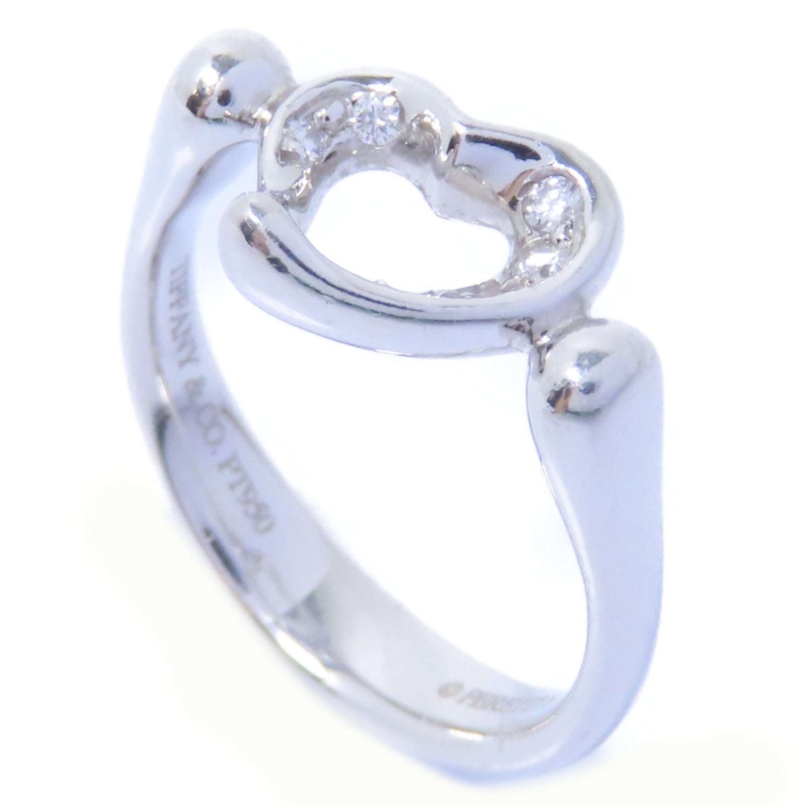 TIFFANY＆CO 【激減優惠】PT950鉑金Open Heart Ring戒指US#4.25