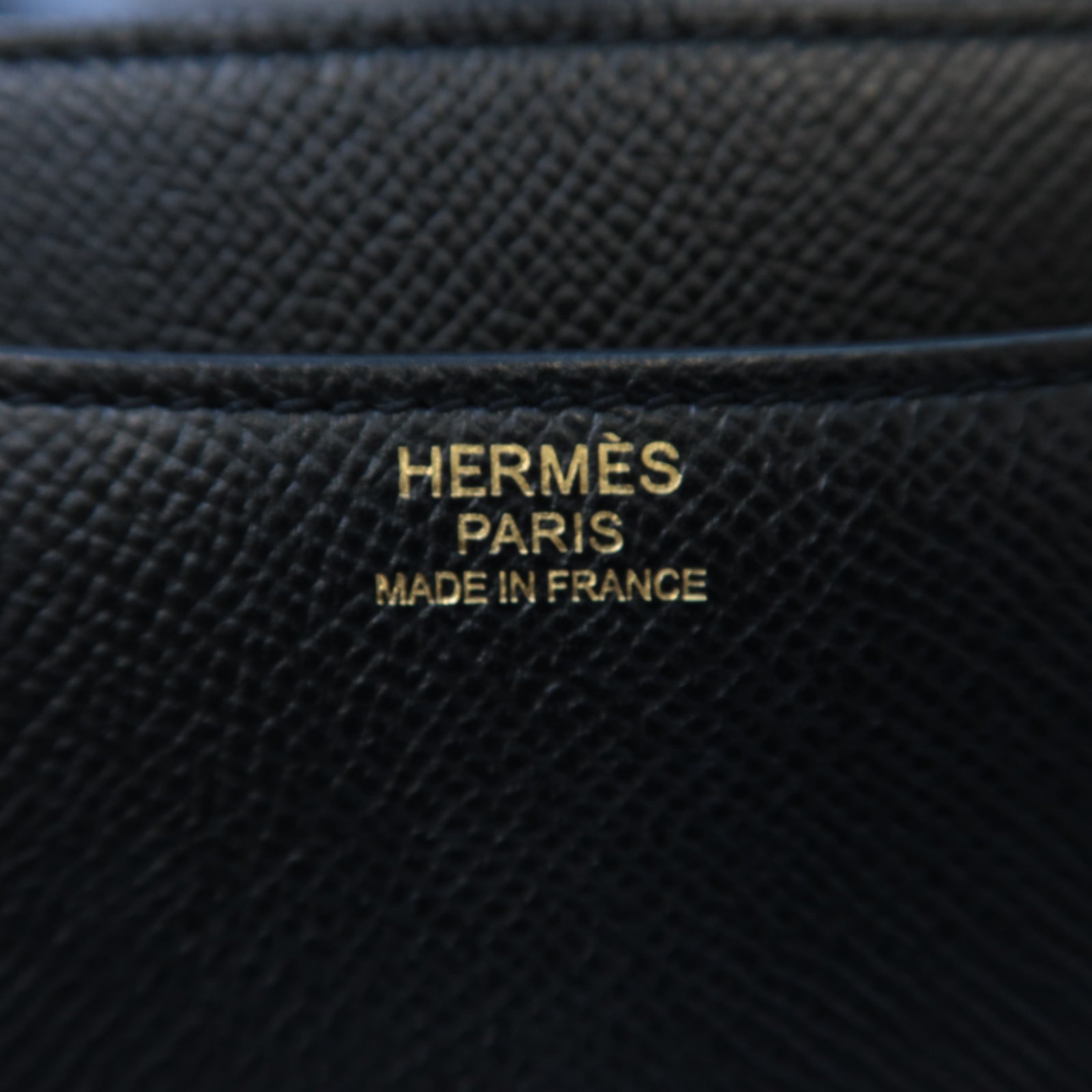 HERMES 【激減優惠】Epsom皮革Constance 24金扣肩背袋Noir黑色