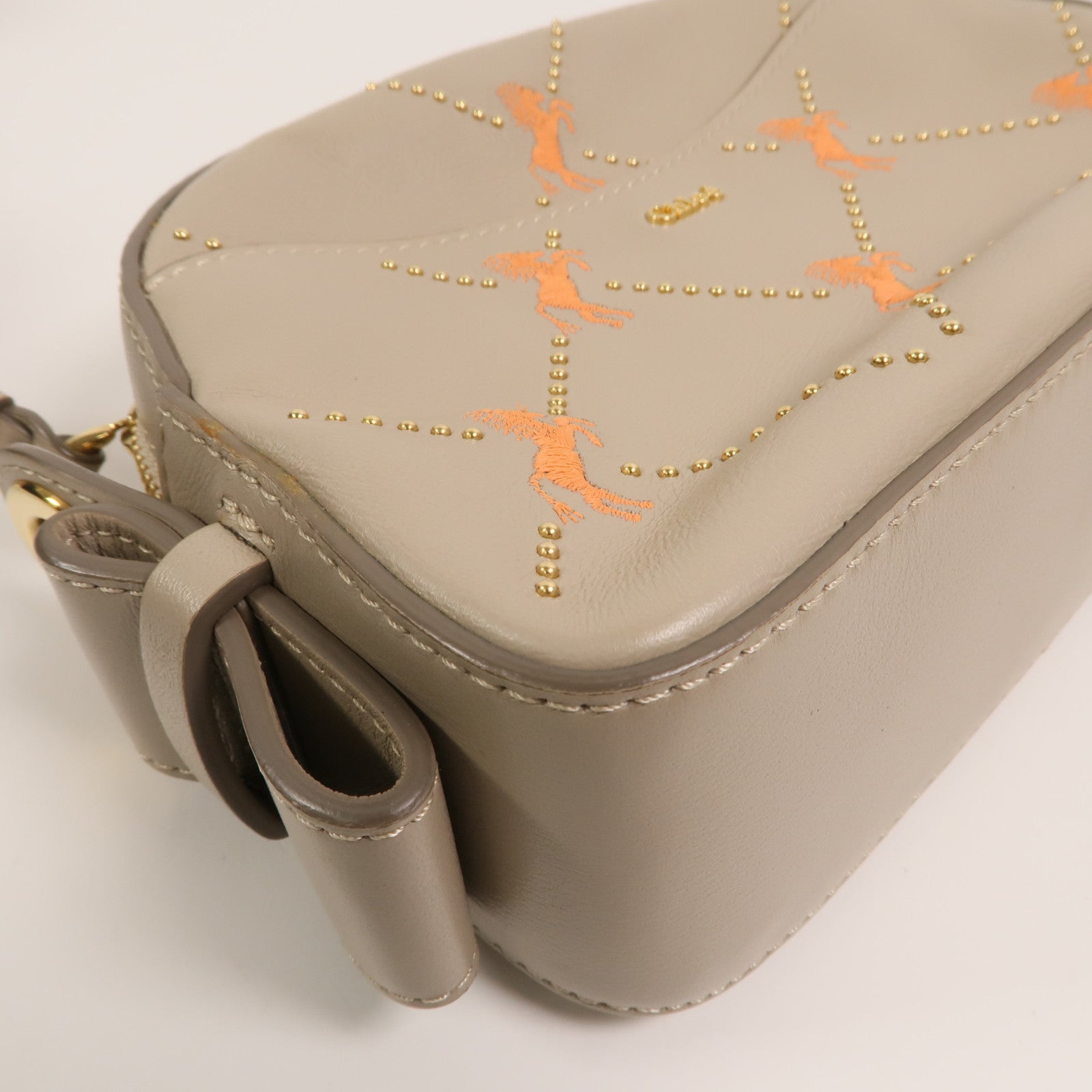 Chloe 牛皮皮革Mini Signature肩背袋