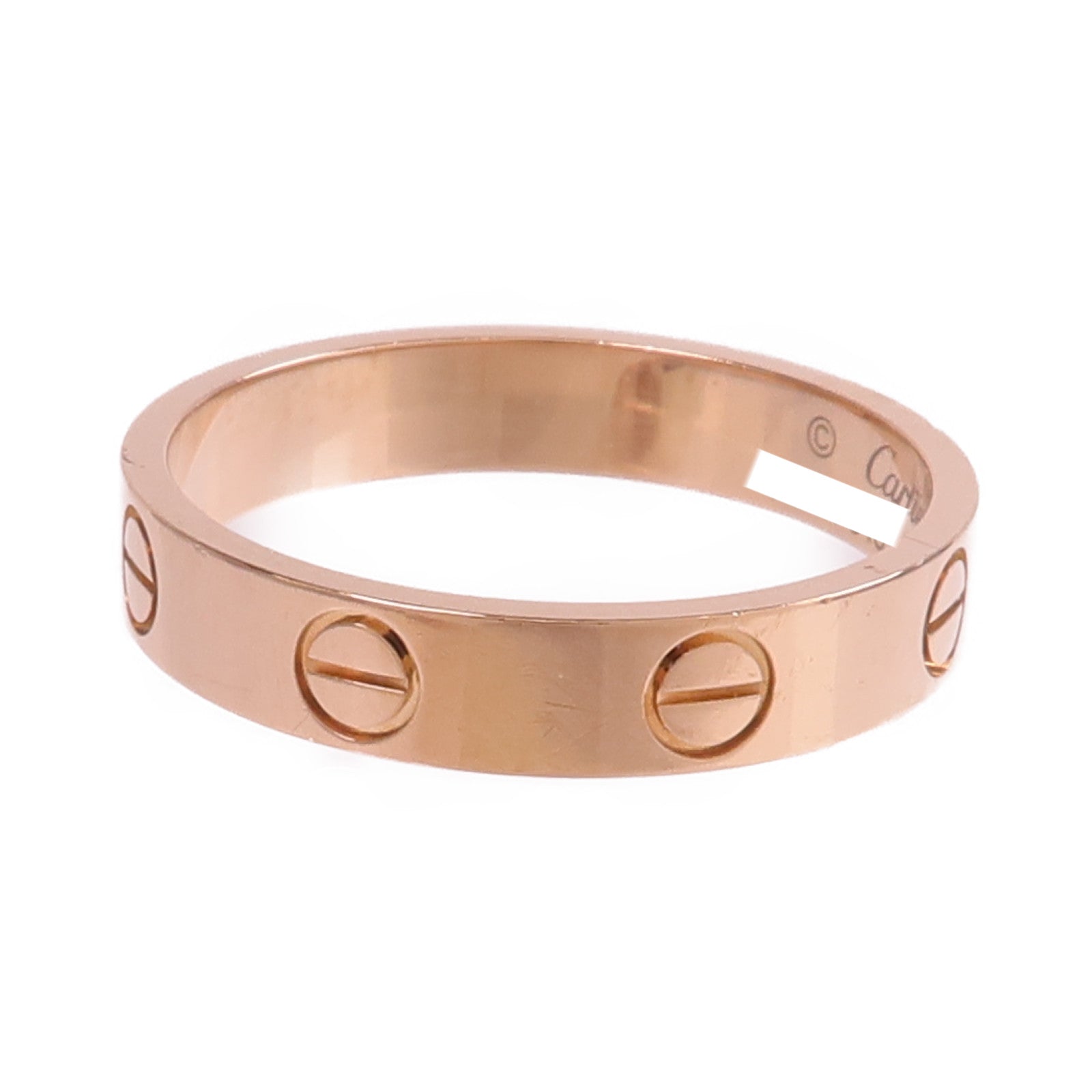 CARTIER 18K玫瑰金Mini Love Ring戒指Cartier#53/US#6.5