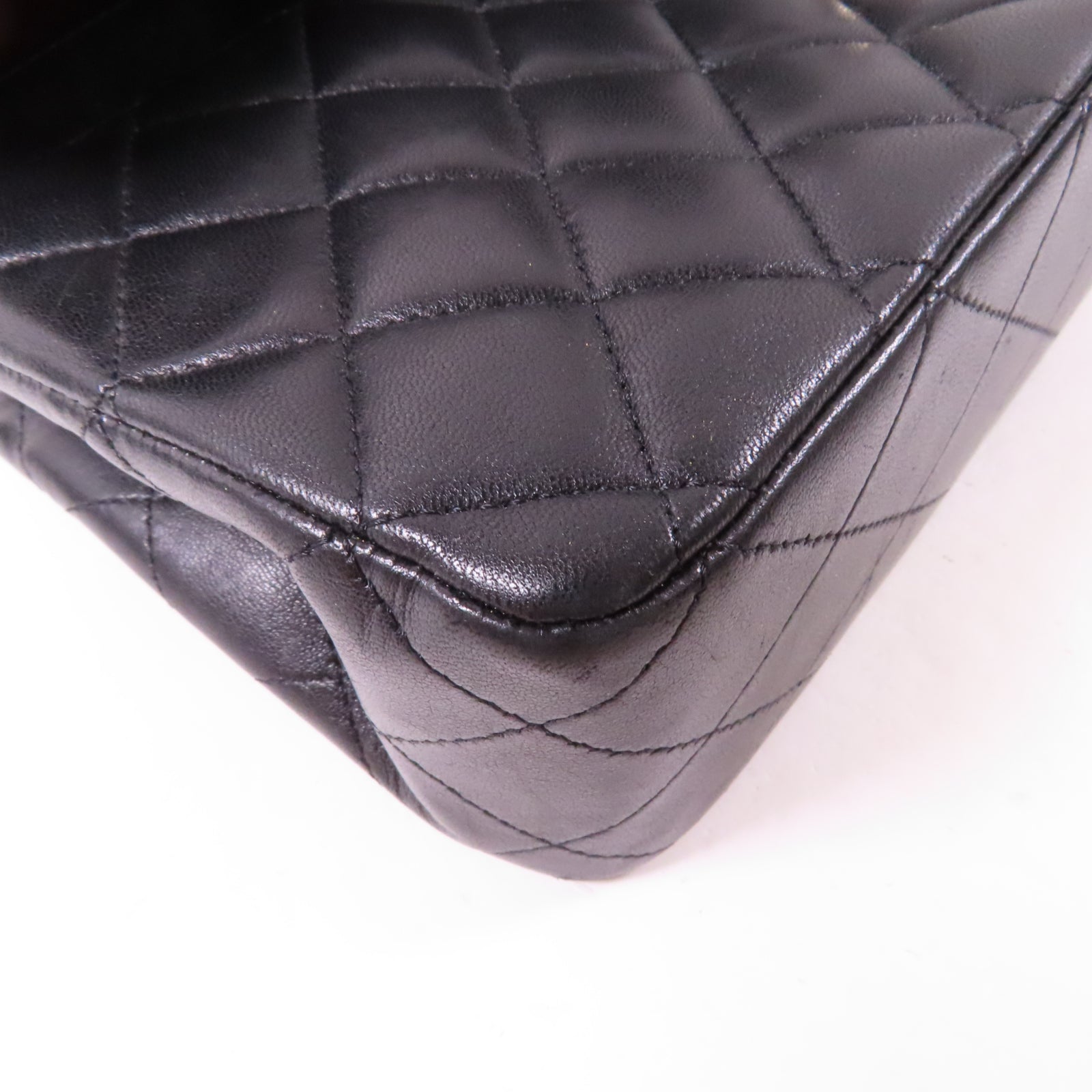 CHANEL 【激減優惠】菱格羊皮皮革Classic Chain Shoulder Bag銀扣鏈帶肩背袋黑色