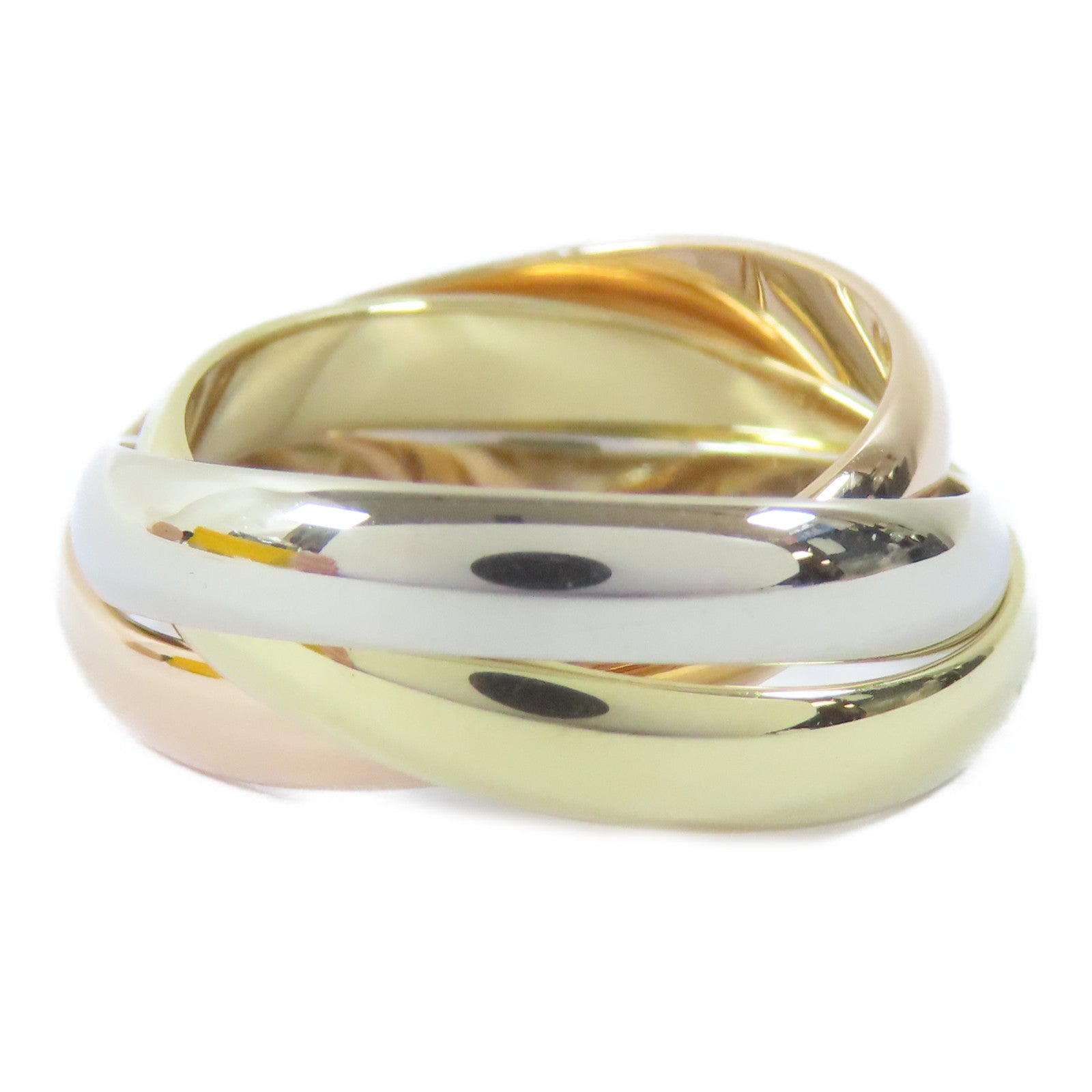 CARTIER 18K黃金/白金/玫瑰金Trinity Ring戒指Cartier#53/US#6.25