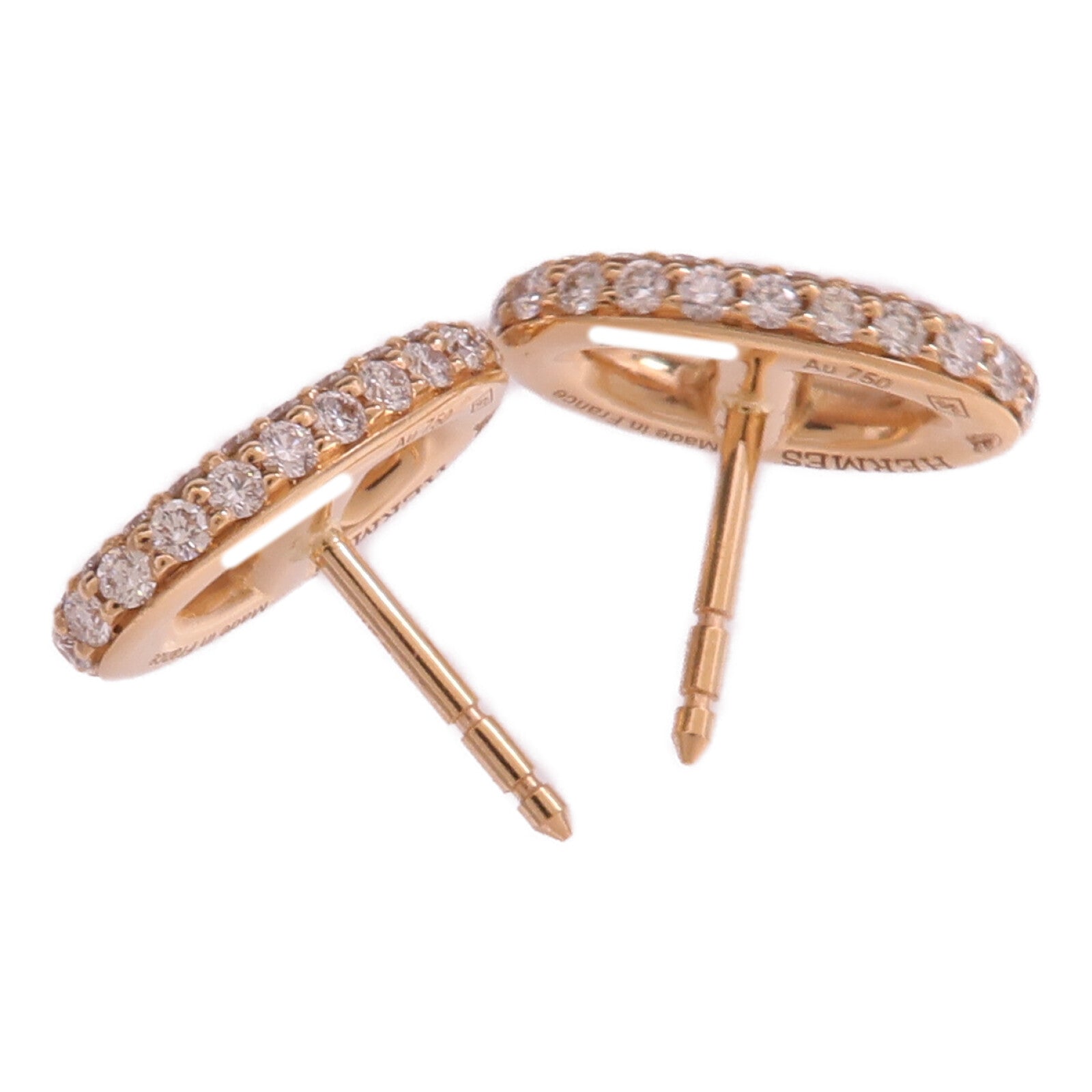 HERMES 18K玫瑰金Farandole Diamond Earrings鑽石耳環