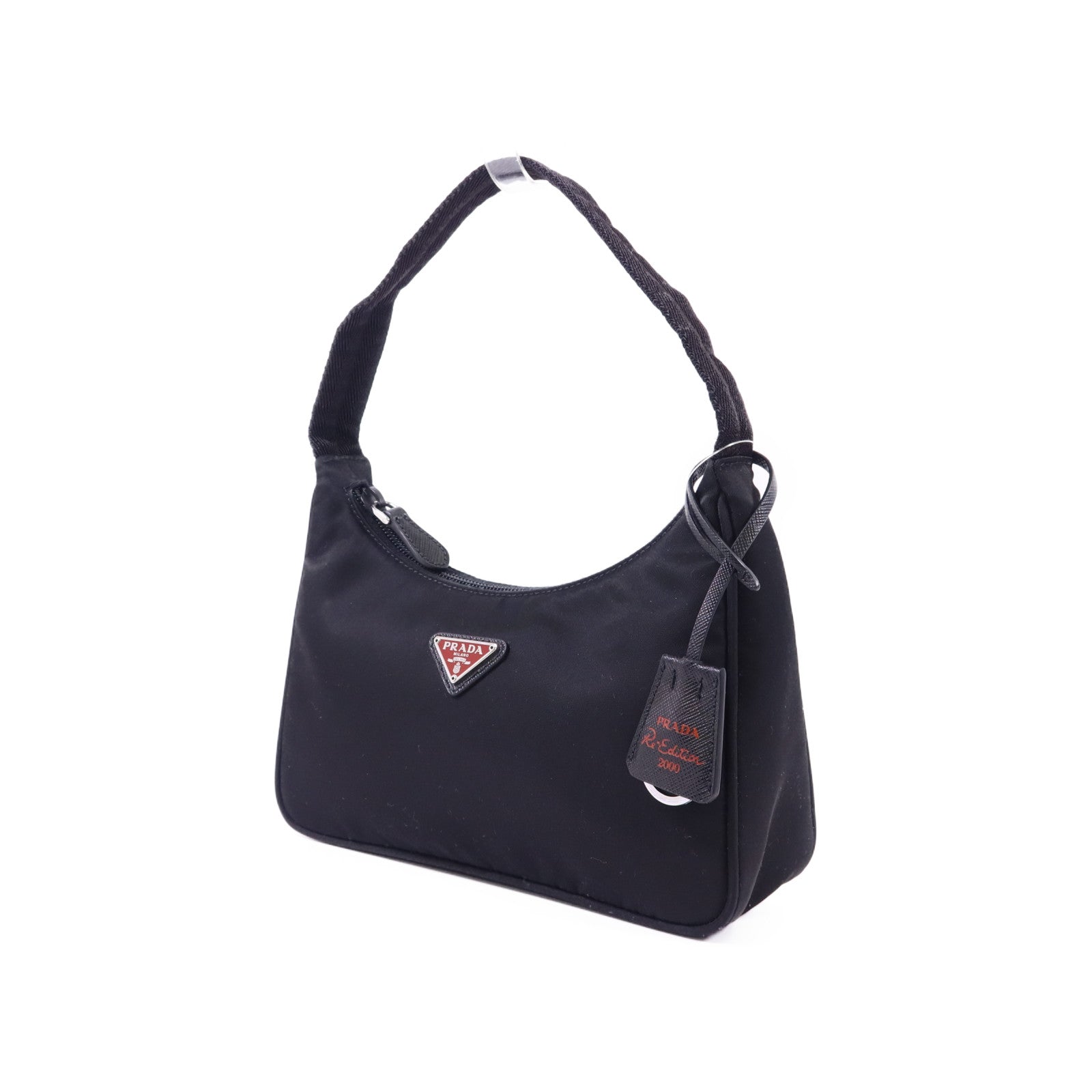 PRADA 尼龍Shoulder Bag銀扣肩背袋