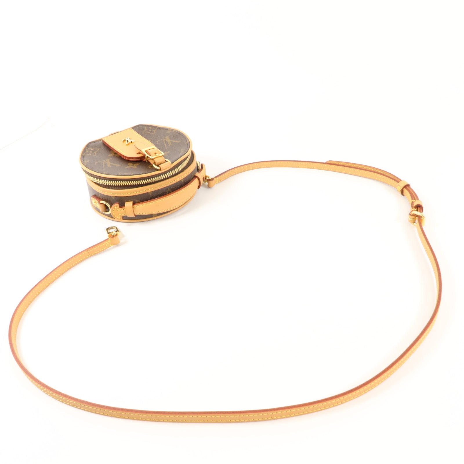 LOUIS VUITTON Monogram Mini Boite Chapeau金扣手挽肩背兩用袋