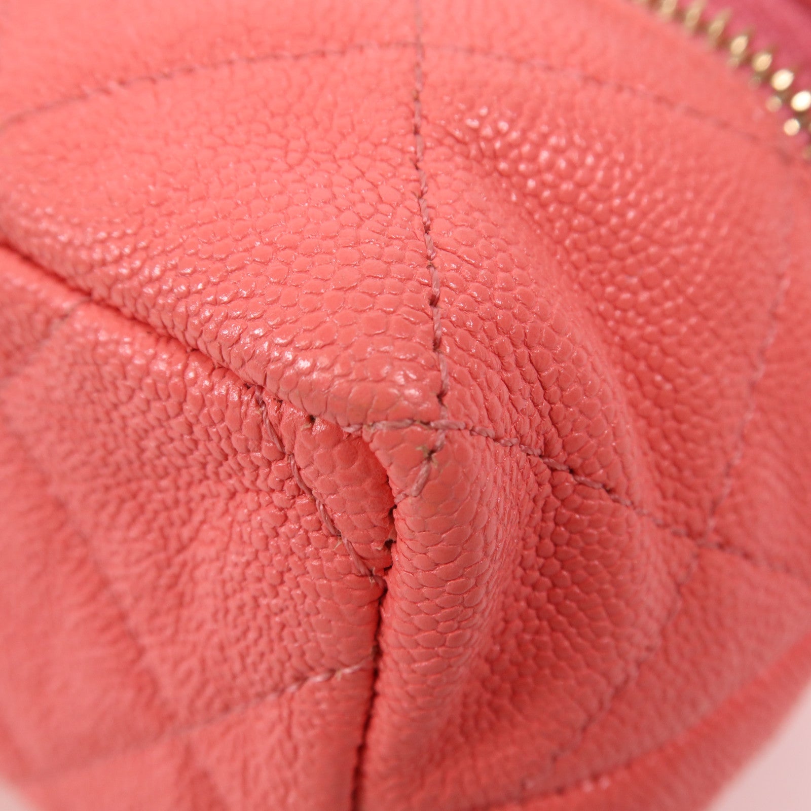 CHANEL 牛皮皮革Matelasse Mini Vanity金扣手挽肩背兩用袋