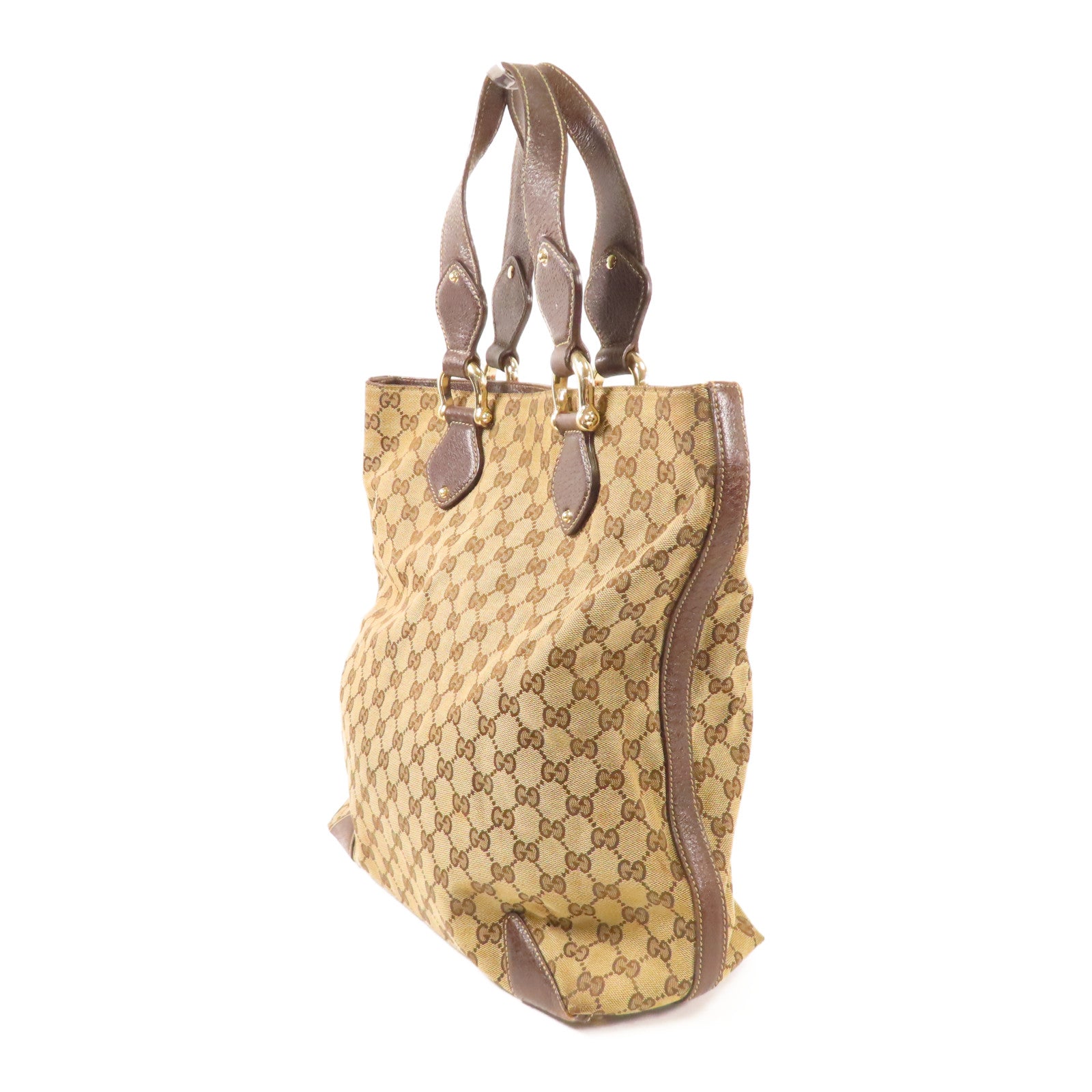 GUCCI 【激減優惠】帆布Tote Bag金扣肩背袋