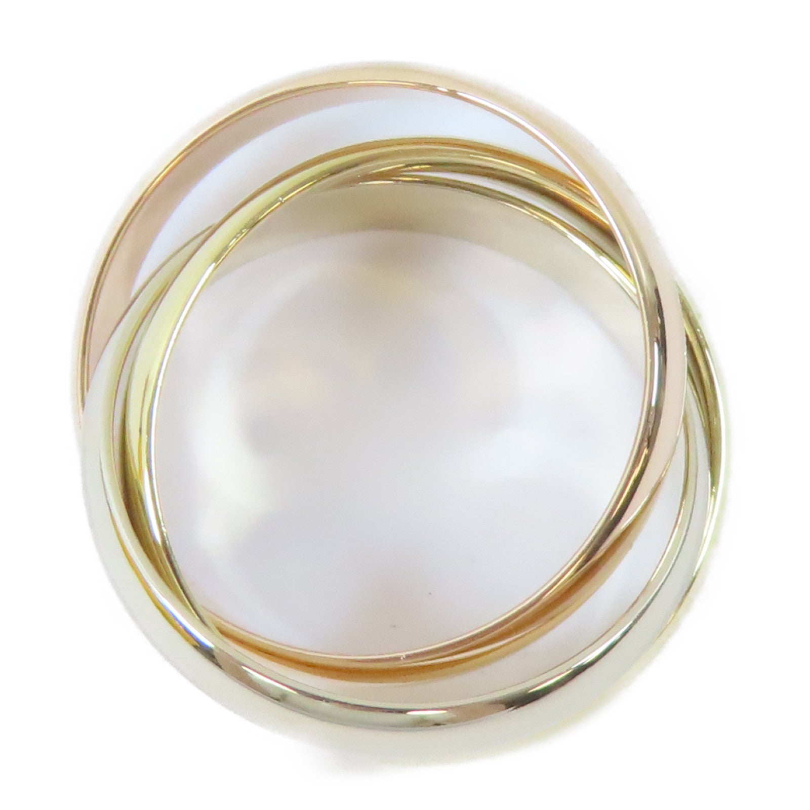 CARTIER 18K黃金/白金/玫瑰金Trinity Ring戒指Cartier#53/US#6.25