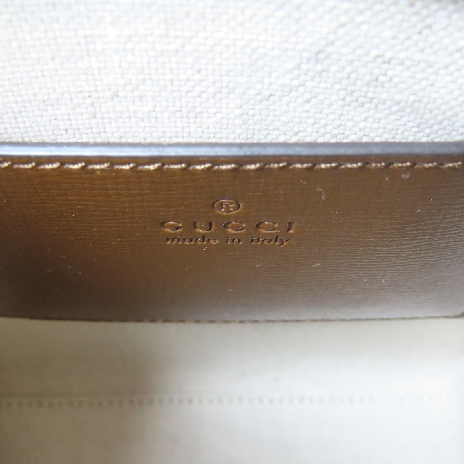 GUCCI 【激減優惠】塗層帆布Mini Tote Bag Interlocking G金扣手挽肩背兩用袋啡色