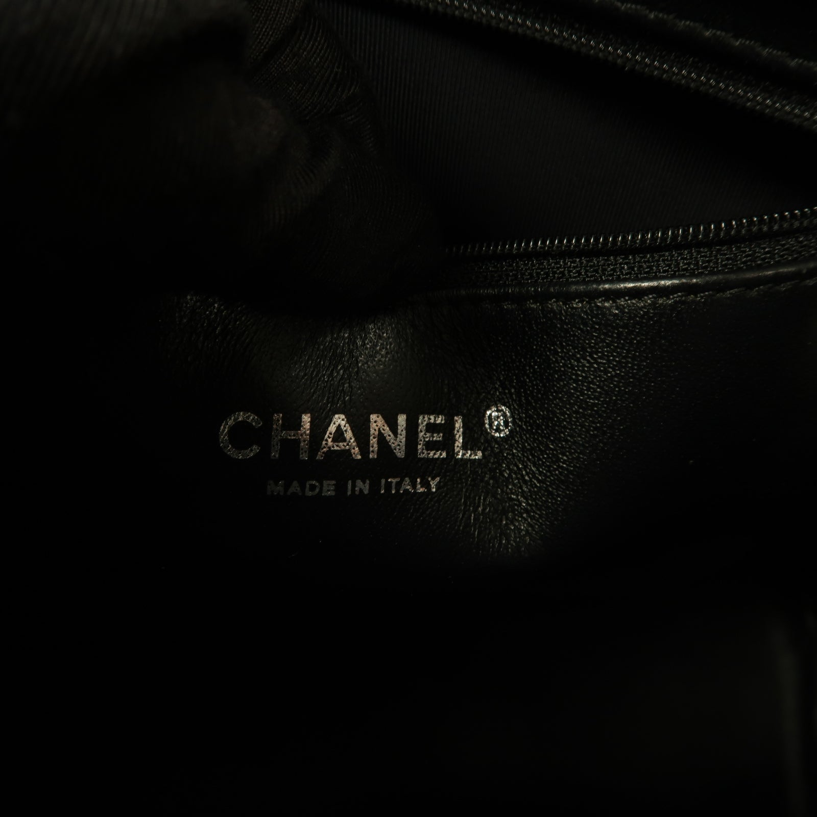 CHANEL 菱格Caviar皮革Handbag/Tote Bag銀扣手挽袋黑色