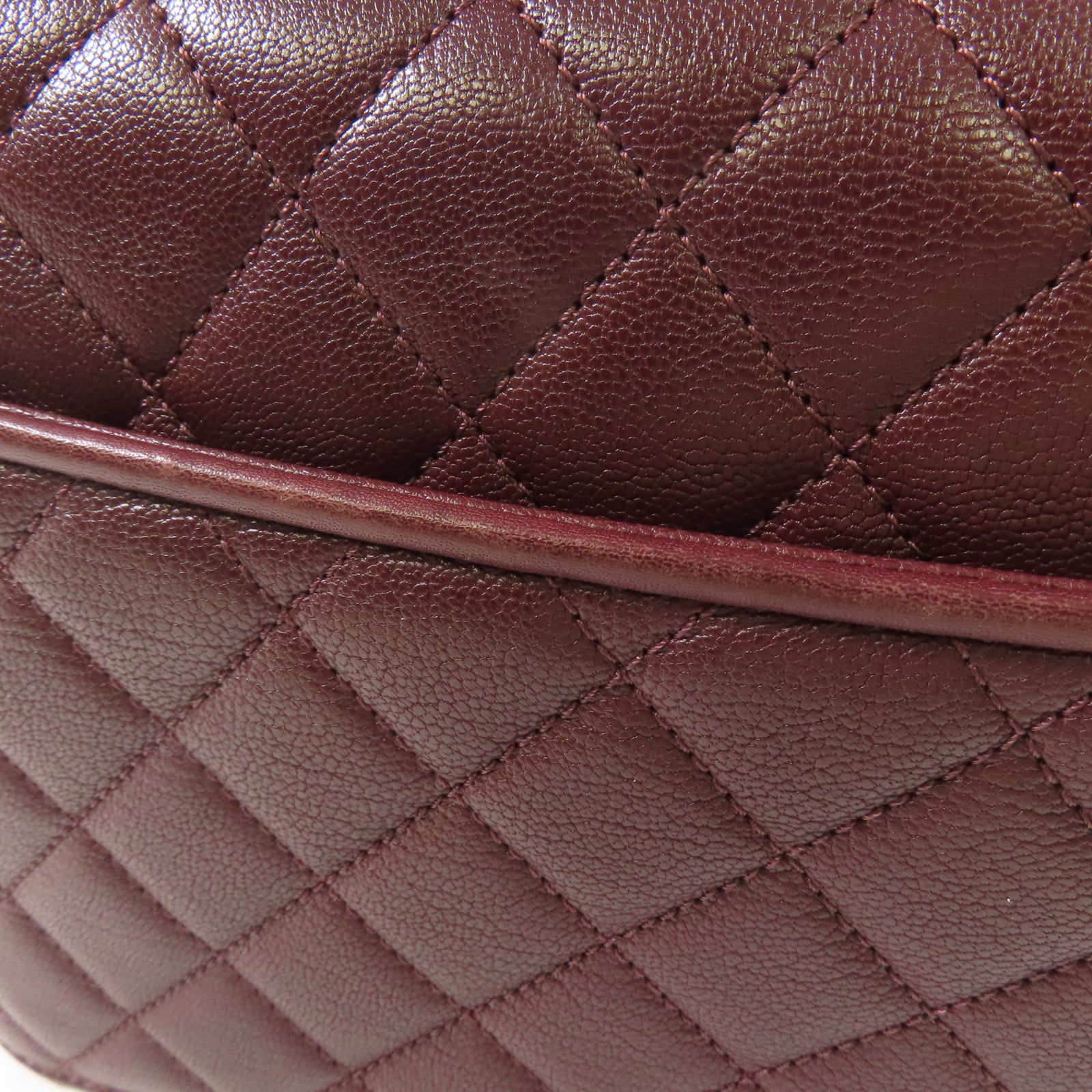 CHANEL 牛皮皮革University Chain Shoulder鏈帶手挽肩背兩用袋
