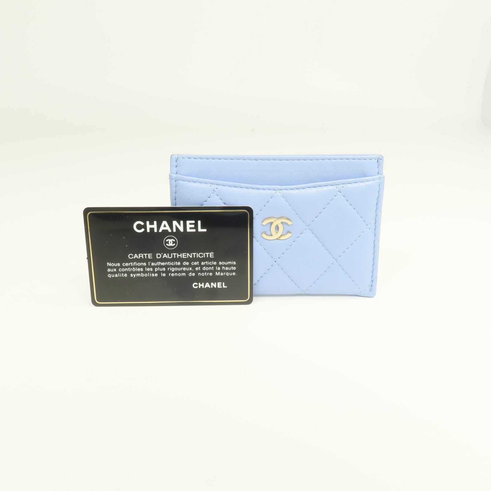 CHANEL 羊皮皮革Card Case金扣卡片套