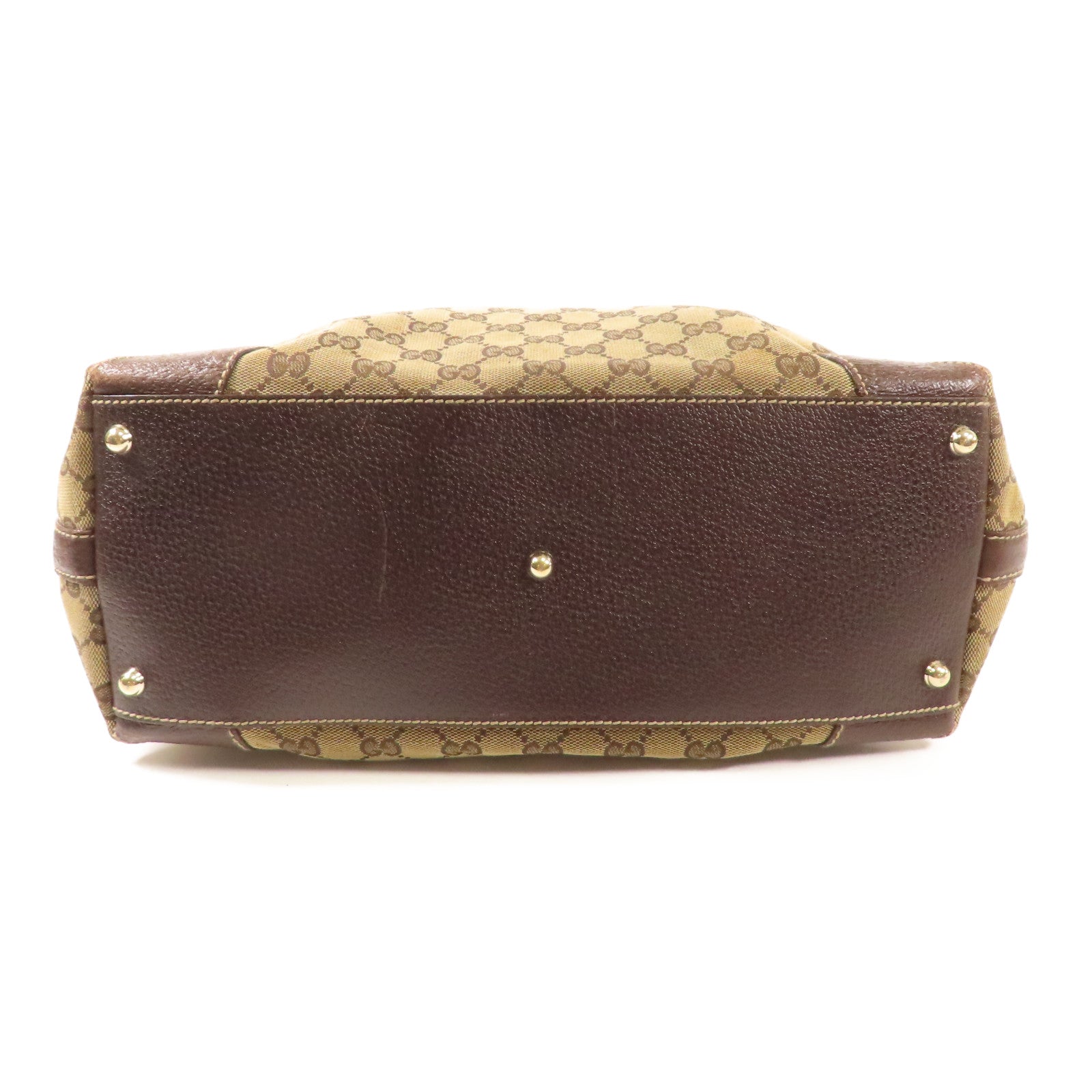 GUCCI 帆布Tote Bag金扣肩背袋