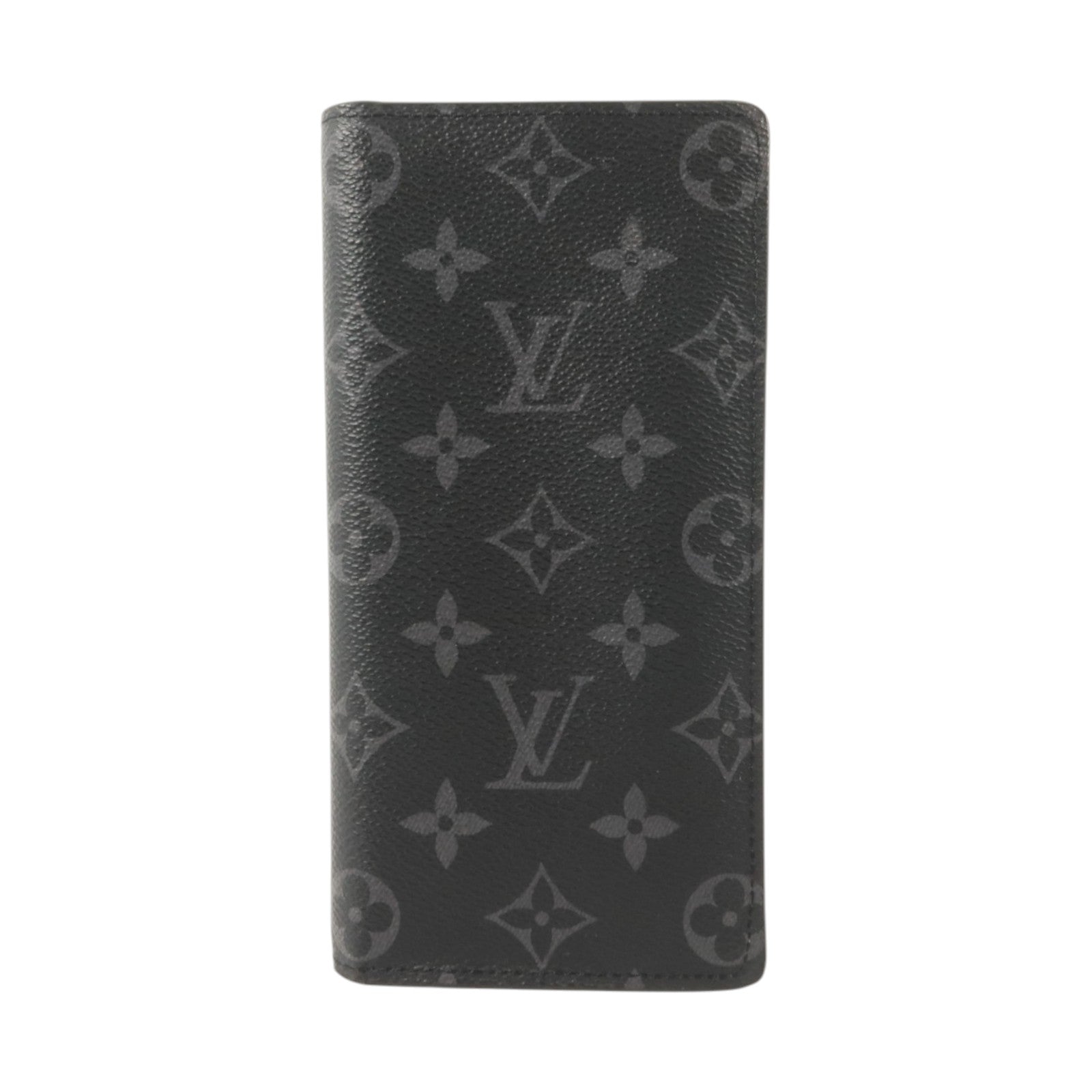 LOUIS VUITTON Monogram Eclipse Brazza銀扣長錢包