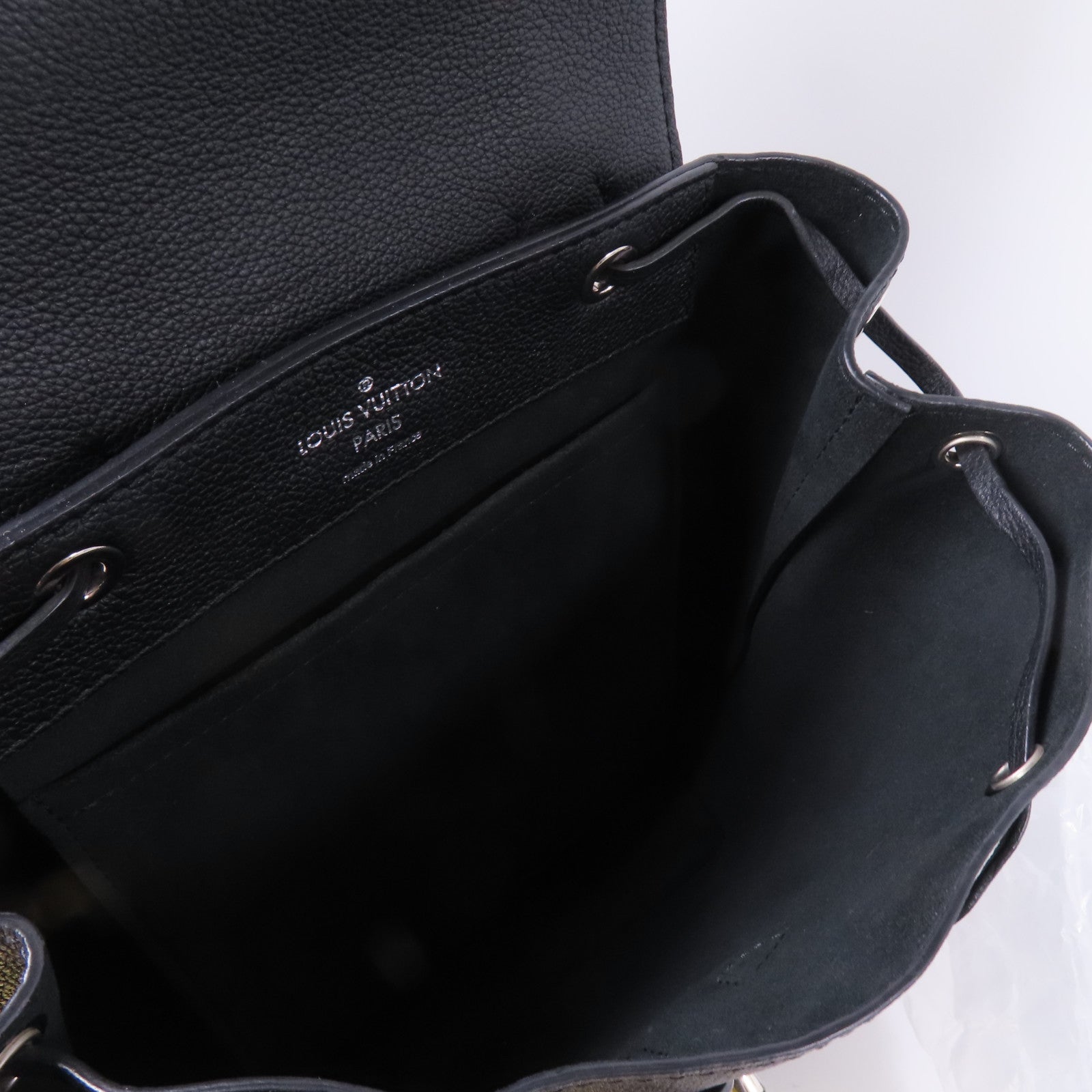 LOUIS VUITTON 牛皮皮革Lock Me Backpack銀扣背包