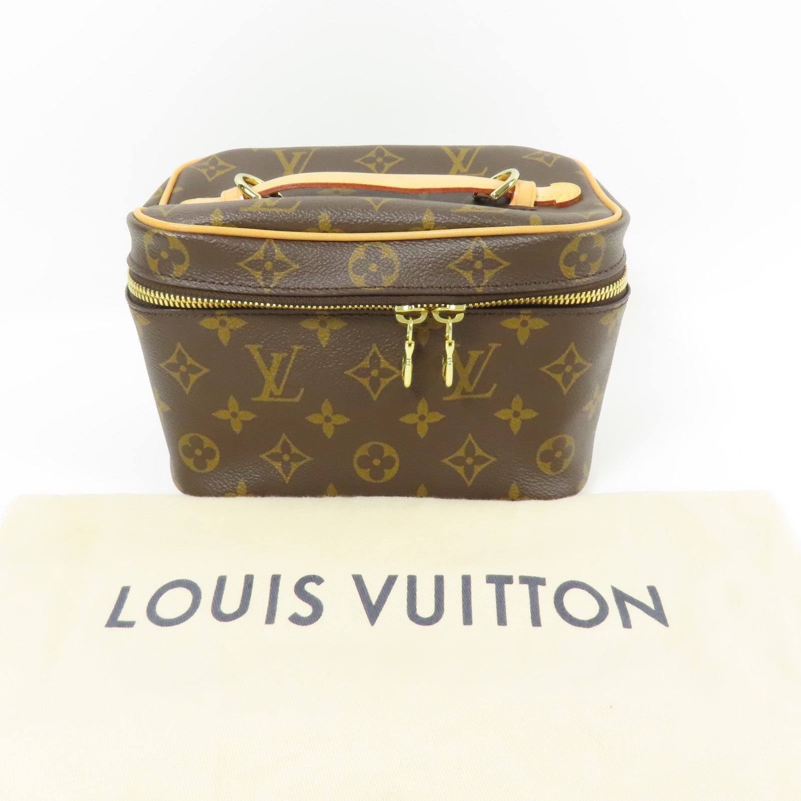 LOUIS VUITTON LV GHW Nice Mini Vanity Bag HandBag M44495 Monogram Brown