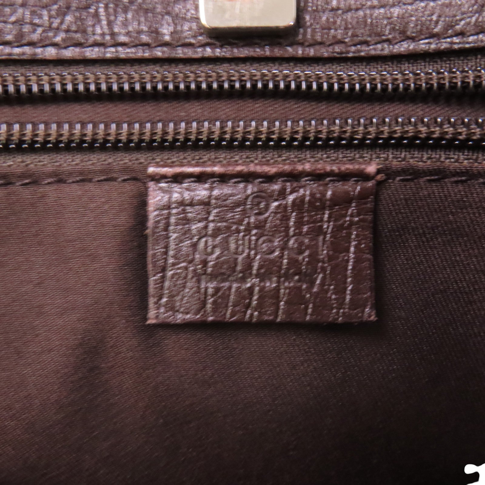 GUCCI 塗層帆布Tote Bag銀扣肩背袋