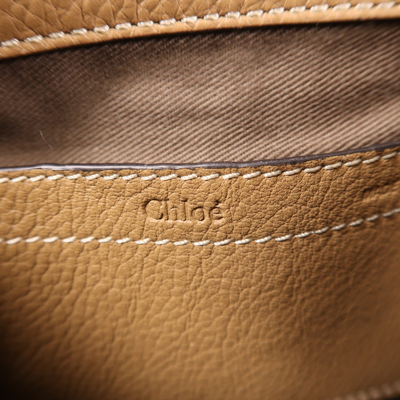 Chloe 牛皮皮革Small Marcie金扣肩背袋啡色