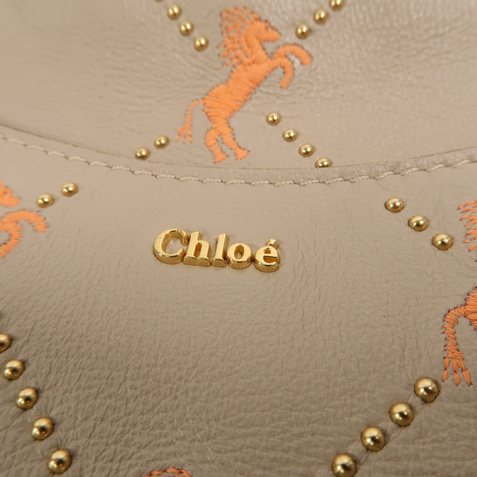 Chloe 牛皮皮革Mini Signature肩背袋