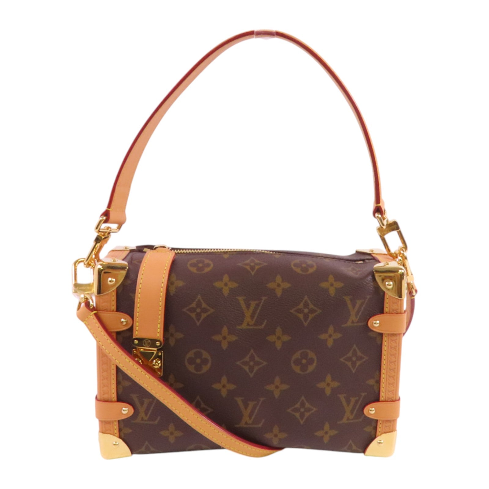 LOUIS VUITTON Monogram Side Trunk MM金扣手挽肩背兩用袋