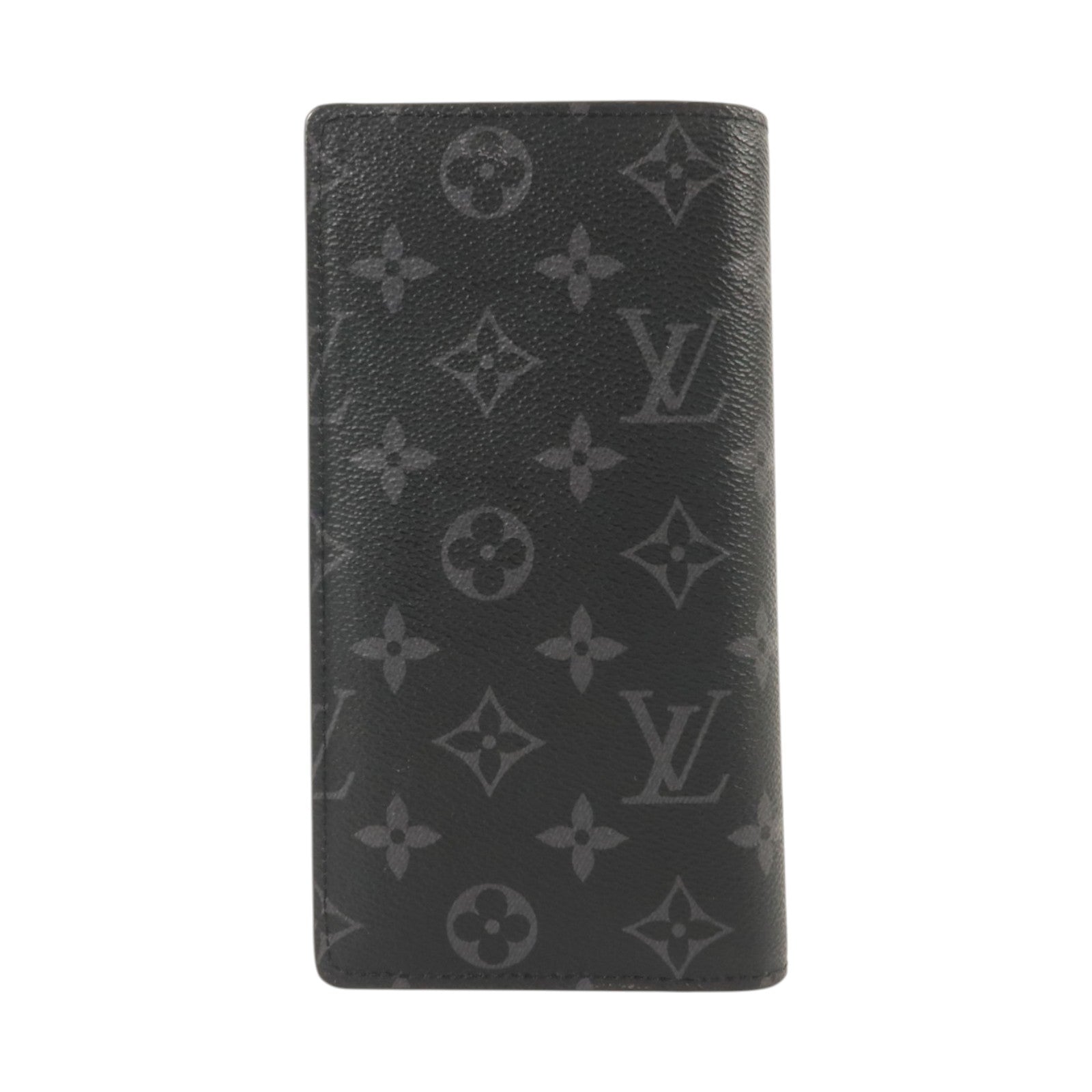 LOUIS VUITTON Monogram Eclipse Brazza銀扣長錢包