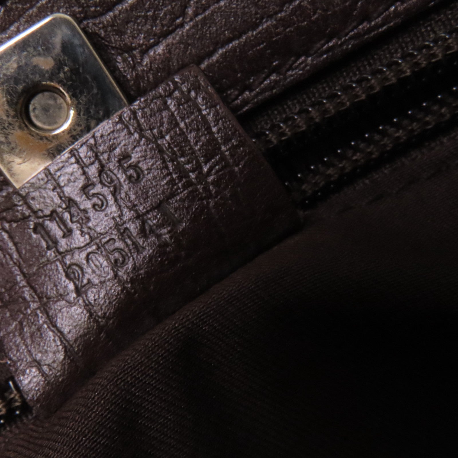 GUCCI 塗層帆布Tote Bag銀扣肩背袋