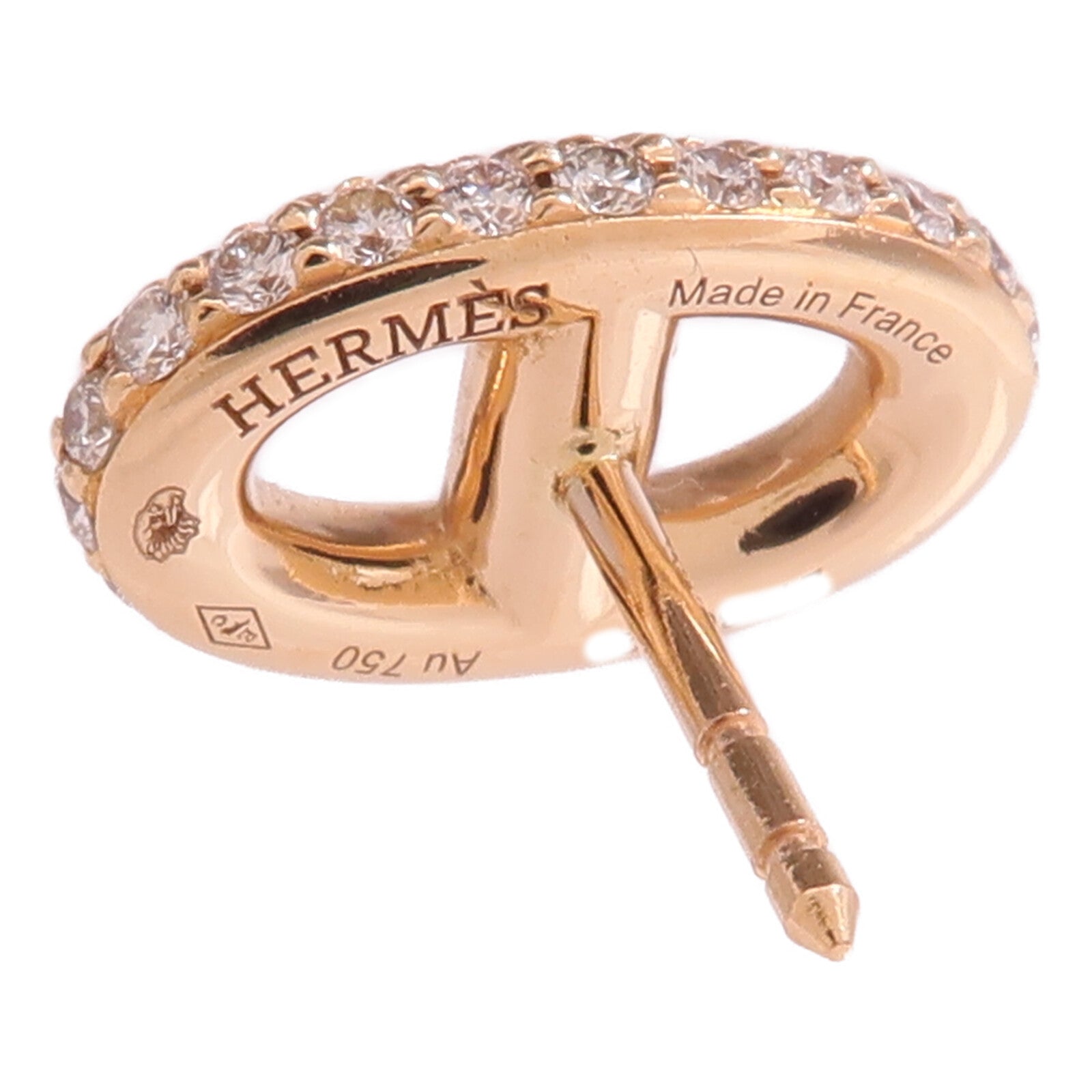 HERMES 18K玫瑰金Farandole Diamond Earrings鑽石耳環