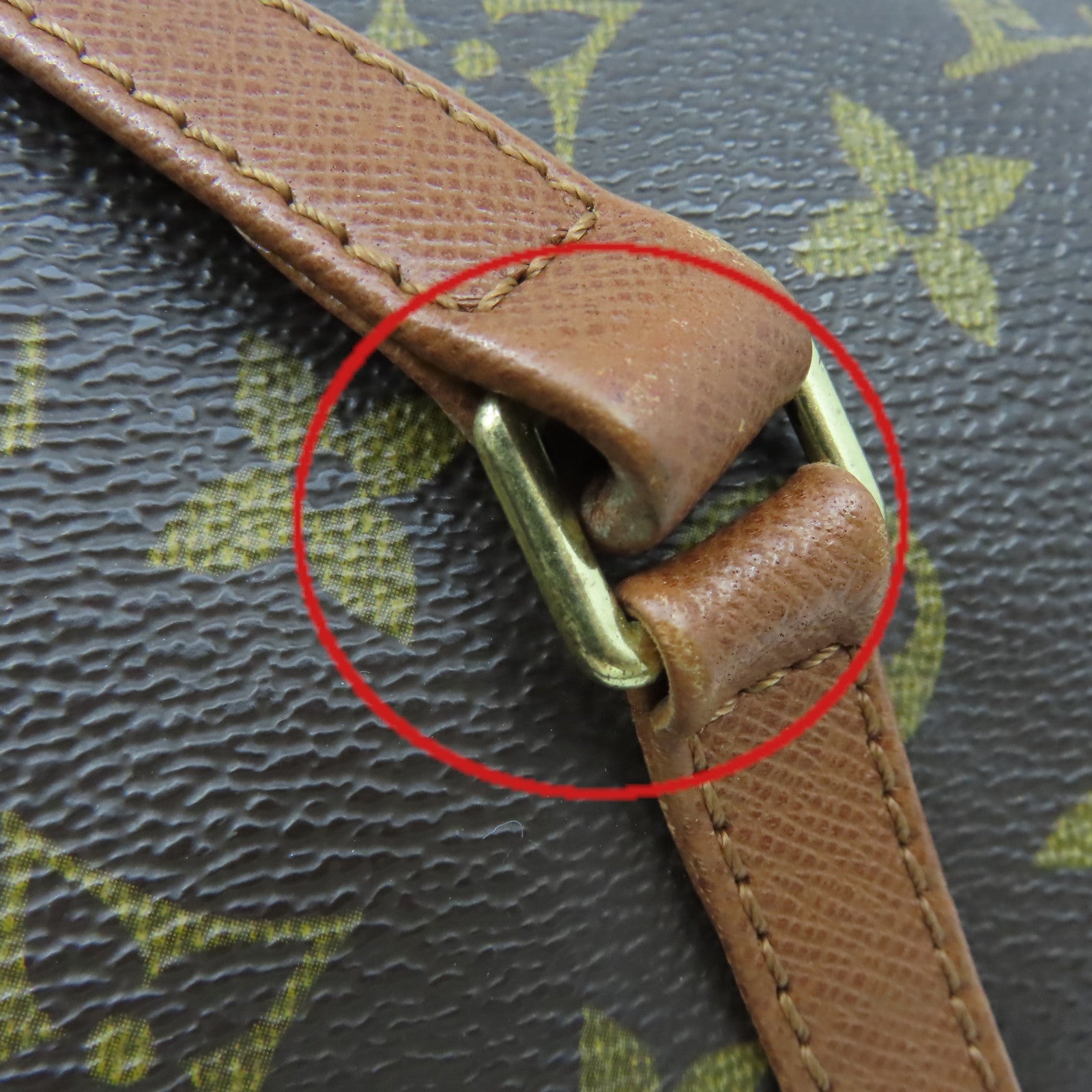 LOUIS VUITTON Monogram Papillon GM Old Model Handbag金扣手挽袋啡色