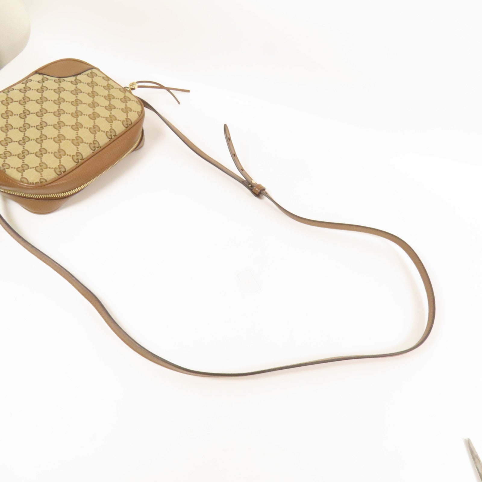 GUCCI 帆布Shoulder Bag金扣肩背袋