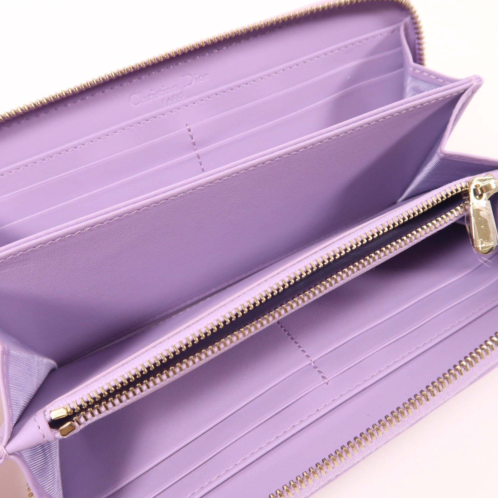 Dior 羊皮皮革Lady Dior Voyageur金扣長錢包