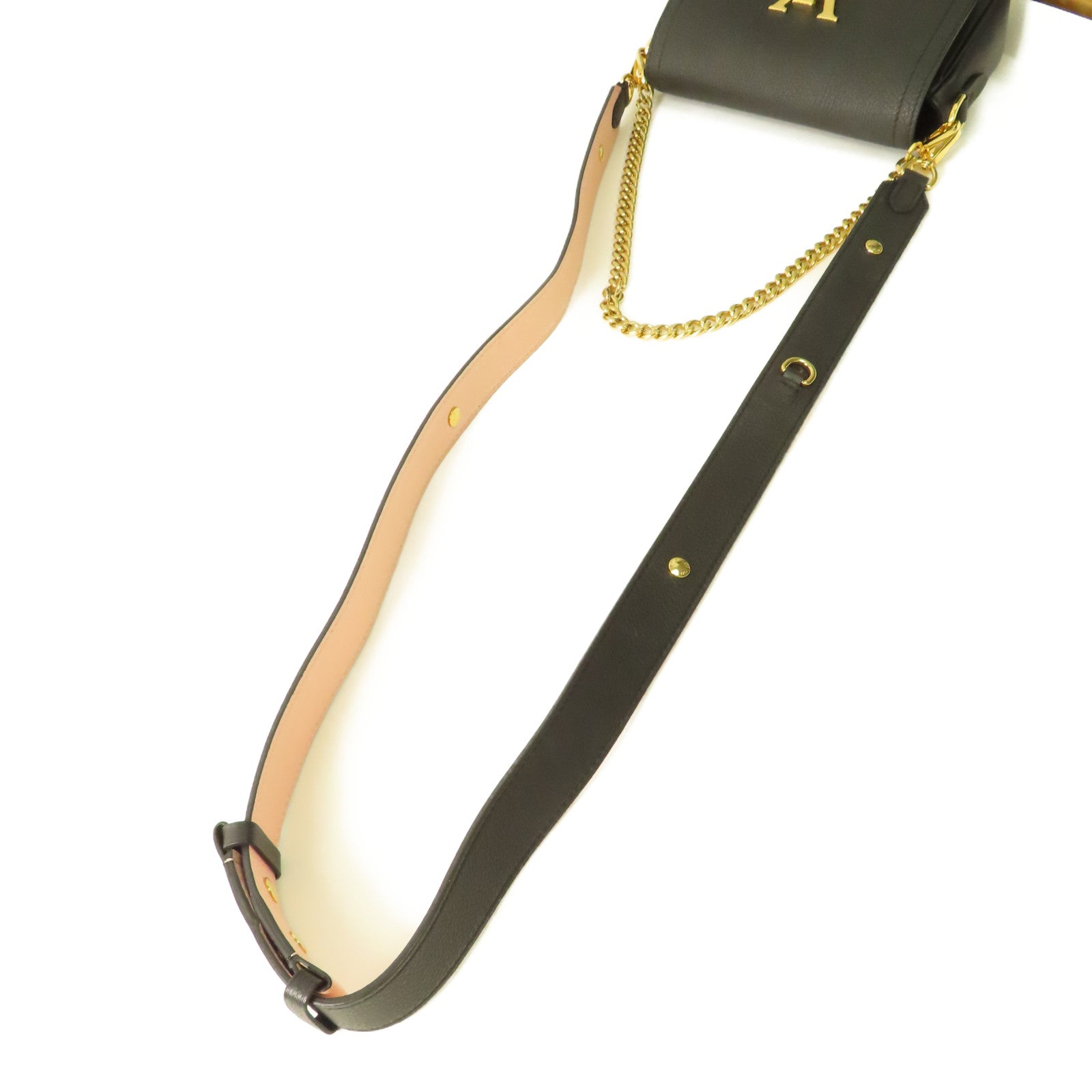 LOUIS VUITTON LV GHW Lockme Tender 2 Way Bag M58557 Calfskin Leather Black/White