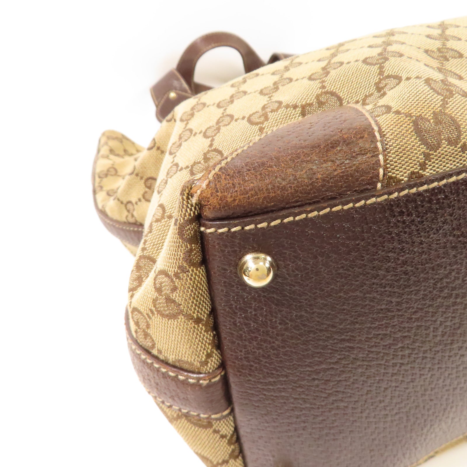 GUCCI 【激減優惠】帆布Tote Bag金扣肩背袋