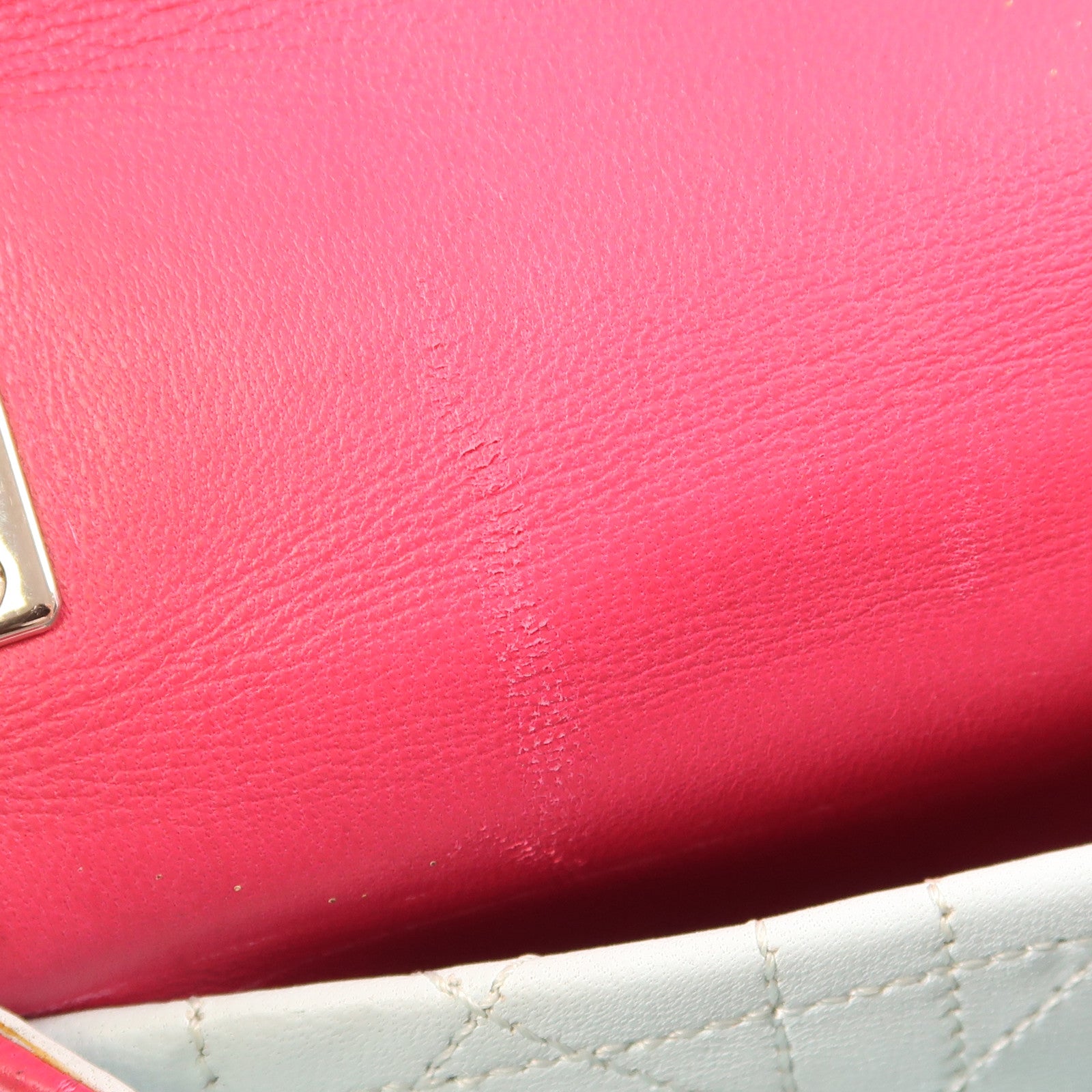 Dior 羊皮皮革Chain Shoulder銀扣鏈帶肩背袋