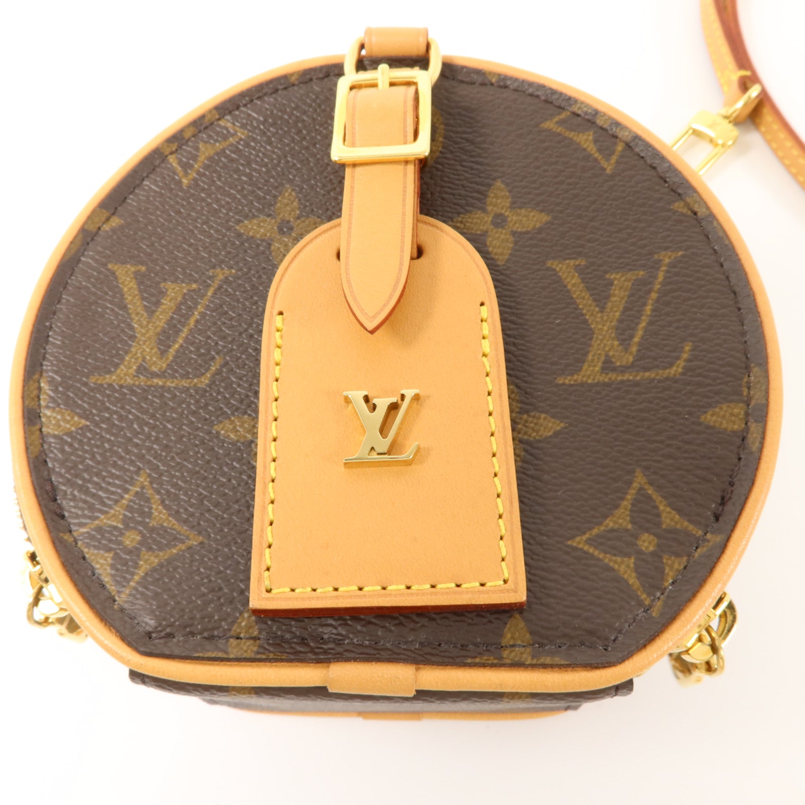 LOUIS VUITTON Monogram Mini Boite Chapeau金扣手挽肩背兩用袋