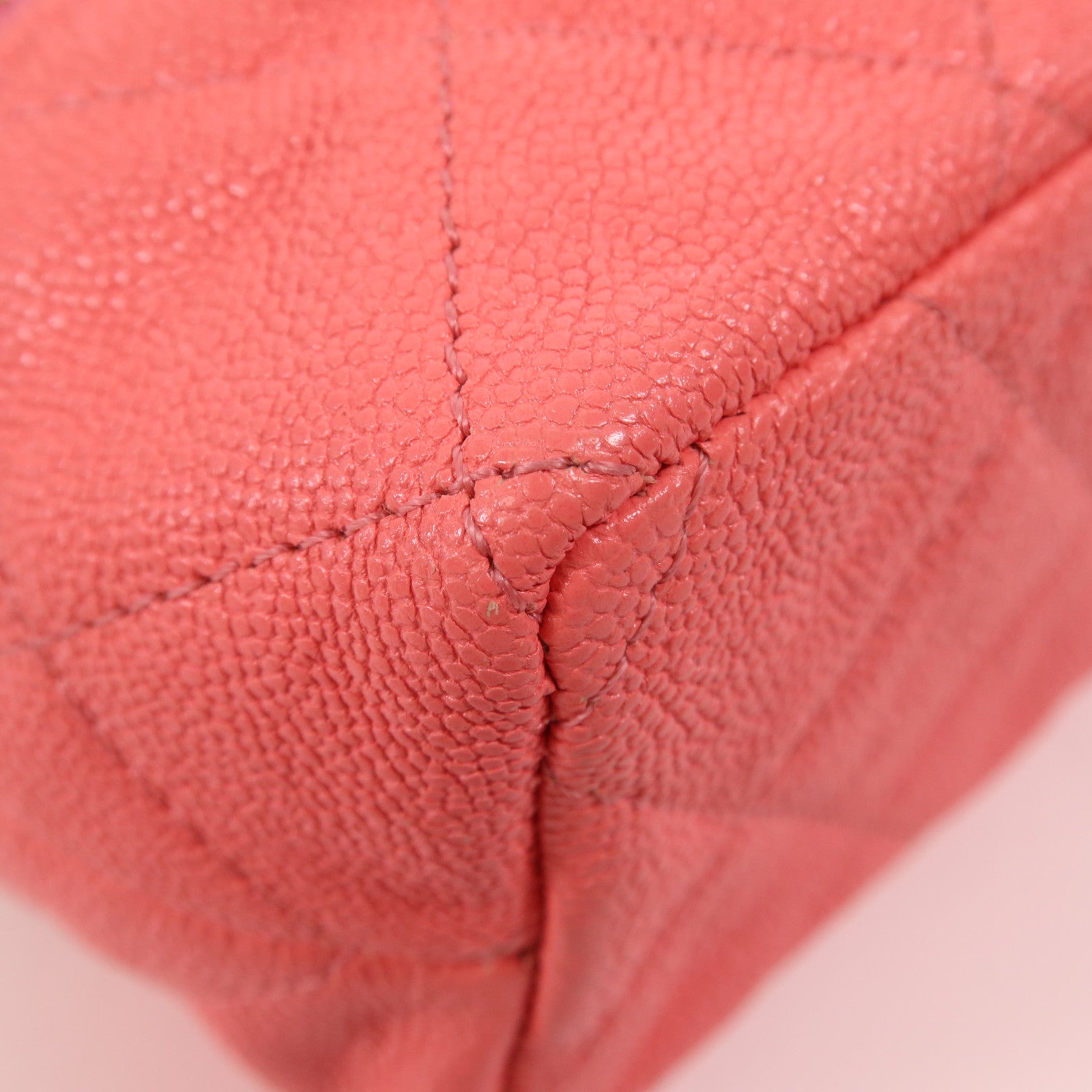 CHANEL 牛皮皮革Matelasse Mini Vanity金扣手挽肩背兩用袋