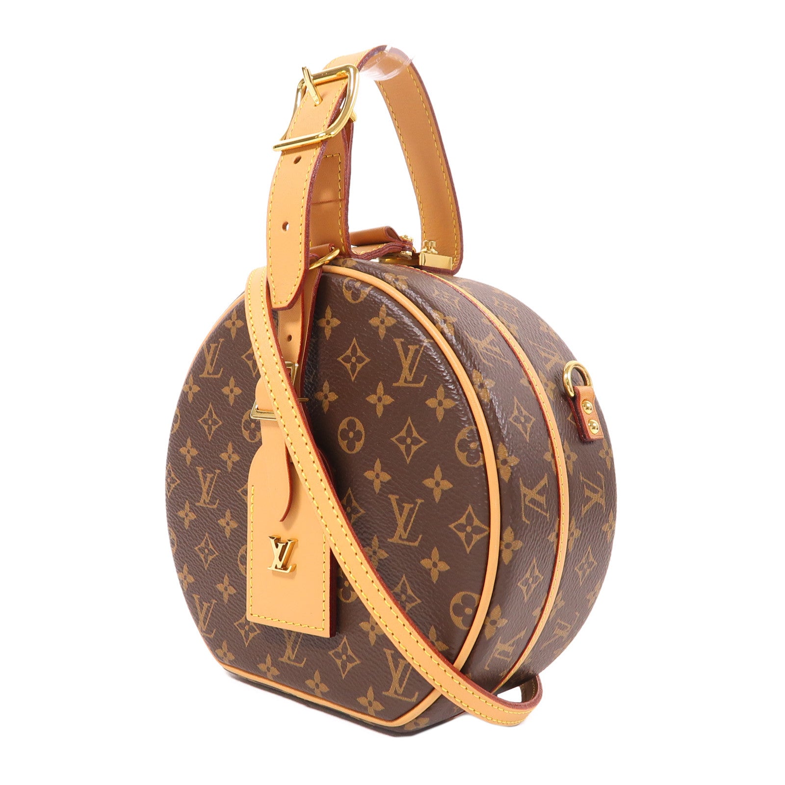 LOUIS VUITTON LV GHW Petite Boite Chapeau 2 Way Bag M43514 Monogram Brown