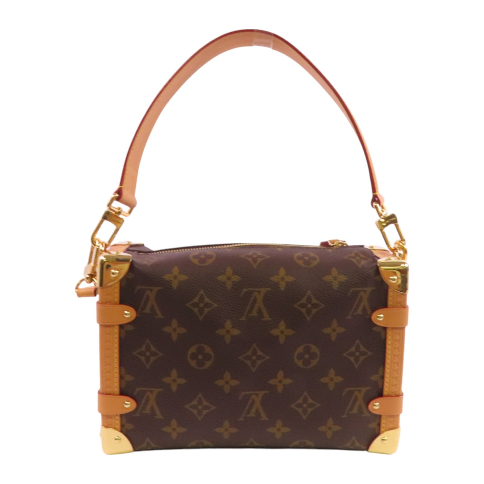LOUIS VUITTON Monogram Side Trunk MM金扣手挽肩背兩用袋