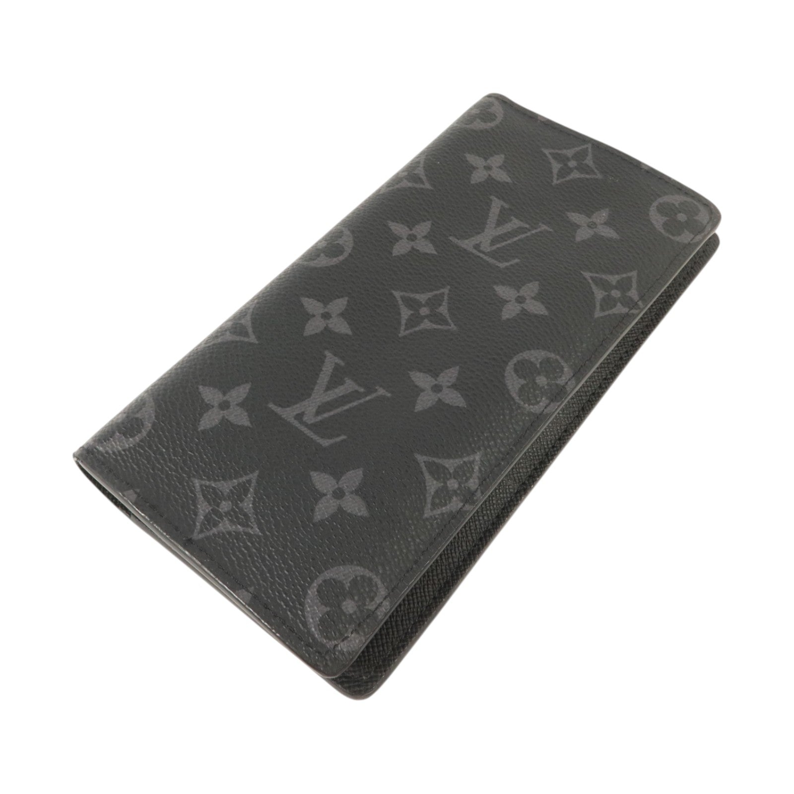 LOUIS VUITTON Monogram Eclipse Brazza銀扣長錢包