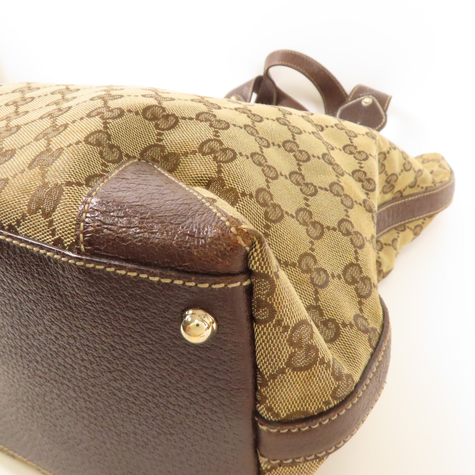 GUCCI 【激減優惠】帆布Tote Bag金扣肩背袋