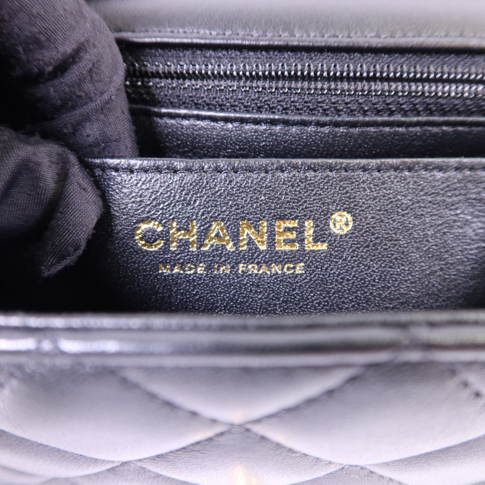 CHANEL 羊皮皮革Mini Classic 20金扣鏈帶肩背袋